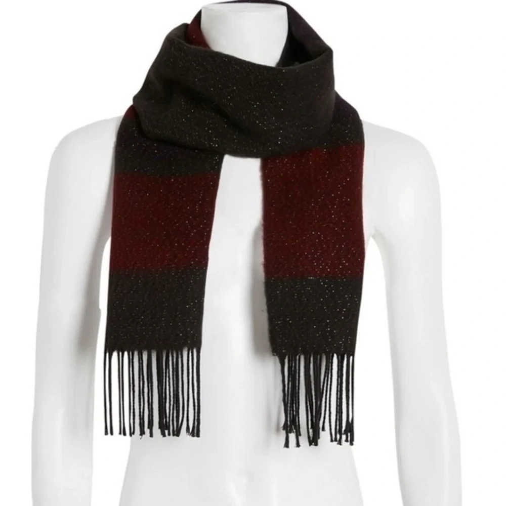 NWT STEVE MADDEN Lurex Striped Blanket Scarf